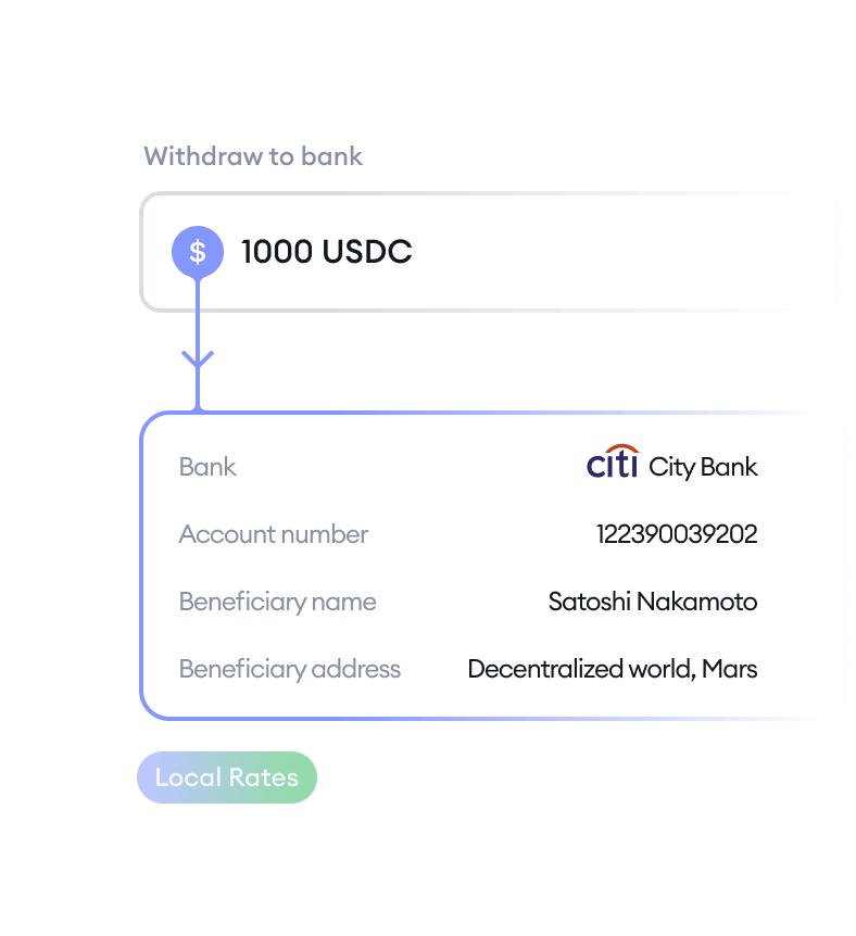 Contractor receiving stablecoin payment